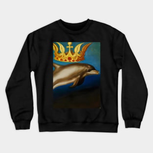 Dolphin with a Crown Crewneck Sweatshirt